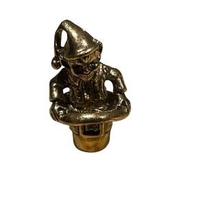 Vintage Franklin Mint 1984 Brass Elf Gnome Miniature Figurine FM84 Collectible